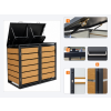 ZABUDOWA ŚMIETNIKOWA 2x120L kolor DREWNO